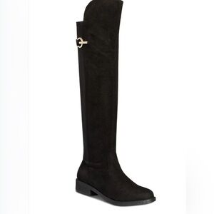 Zigi Soho Black Over-the-Knee Boots with Gold Accent size  7 new